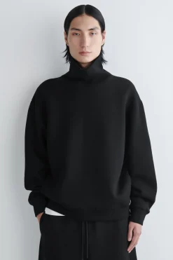 SWEATSHIRT AUS SCUBA MIT STEHKRAGEN