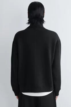 SWEATSHIRT AUS SCUBA MIT STEHKRAGEN