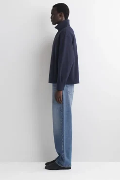 SWEATSHIRT MIT KRAGEN UND KURZEM REISSVERSCHLUSS