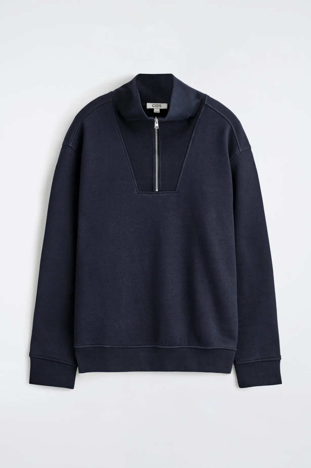 SWEATSHIRT MIT KRAGEN UND KURZEM REISSVERSCHLUSS