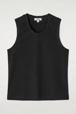 TANKTOP AUS BAUMWOLLE MIT RAFFUNGEN