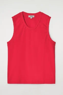 TANKTOP AUS BAUMWOLLE MIT RAFFUNGEN