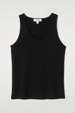 TANKTOP AUS BAUMWOLL-LEINEN-MIX