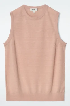 TANKTOP AUS MERINOWOLL-LEINEN-MIX