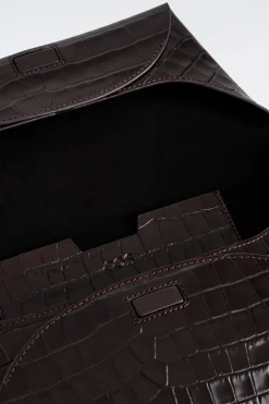 TASCHE AUS LEDER IN KROKODILOPTIK