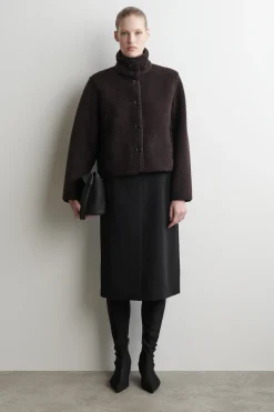 TEDDYJACKE MIT TRICHTERKRAGEN
