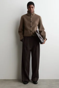 TEDDYJACKE MIT TRICHTERKRAGEN