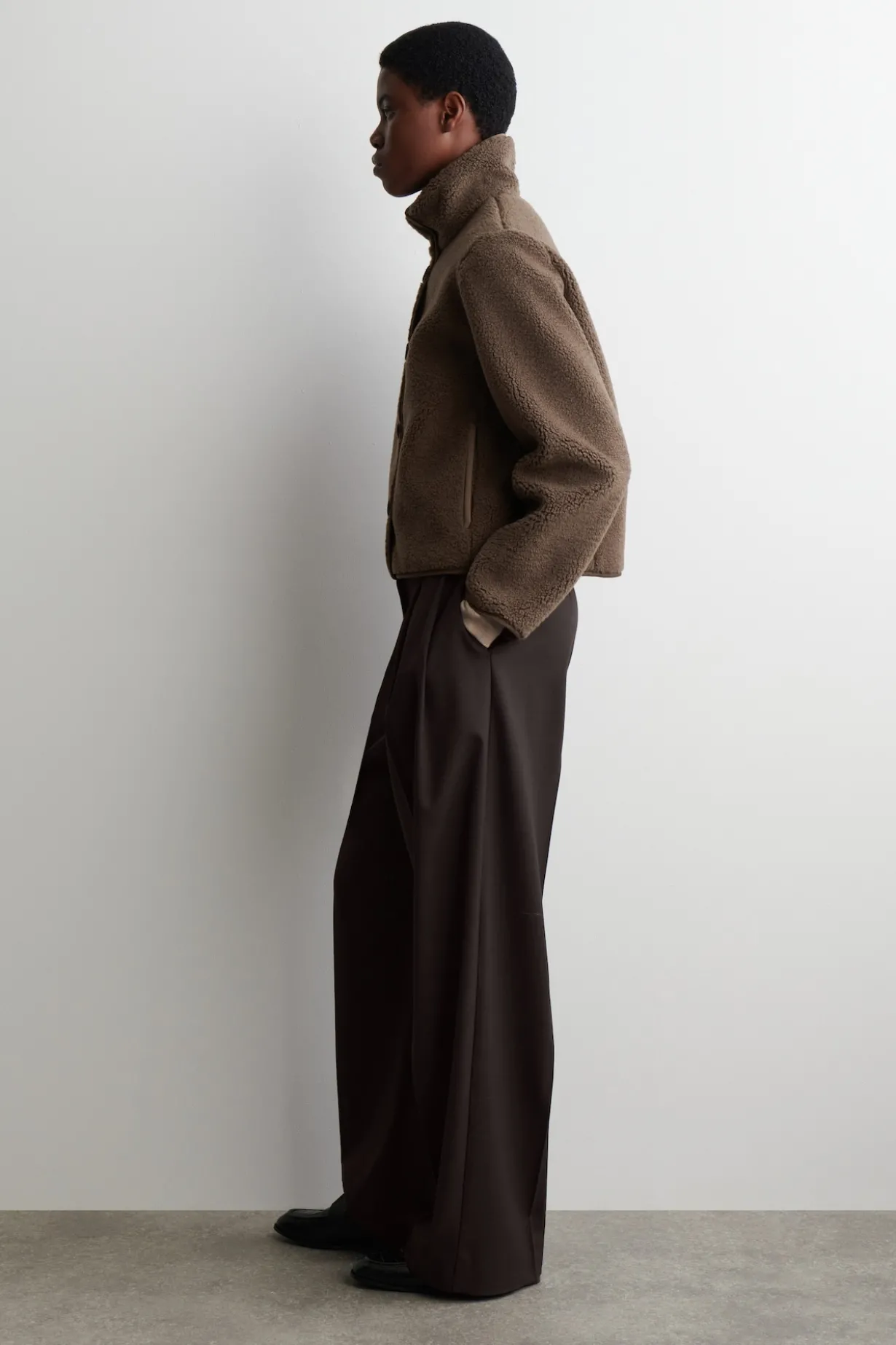 TEDDYJACKE MIT TRICHTERKRAGEN