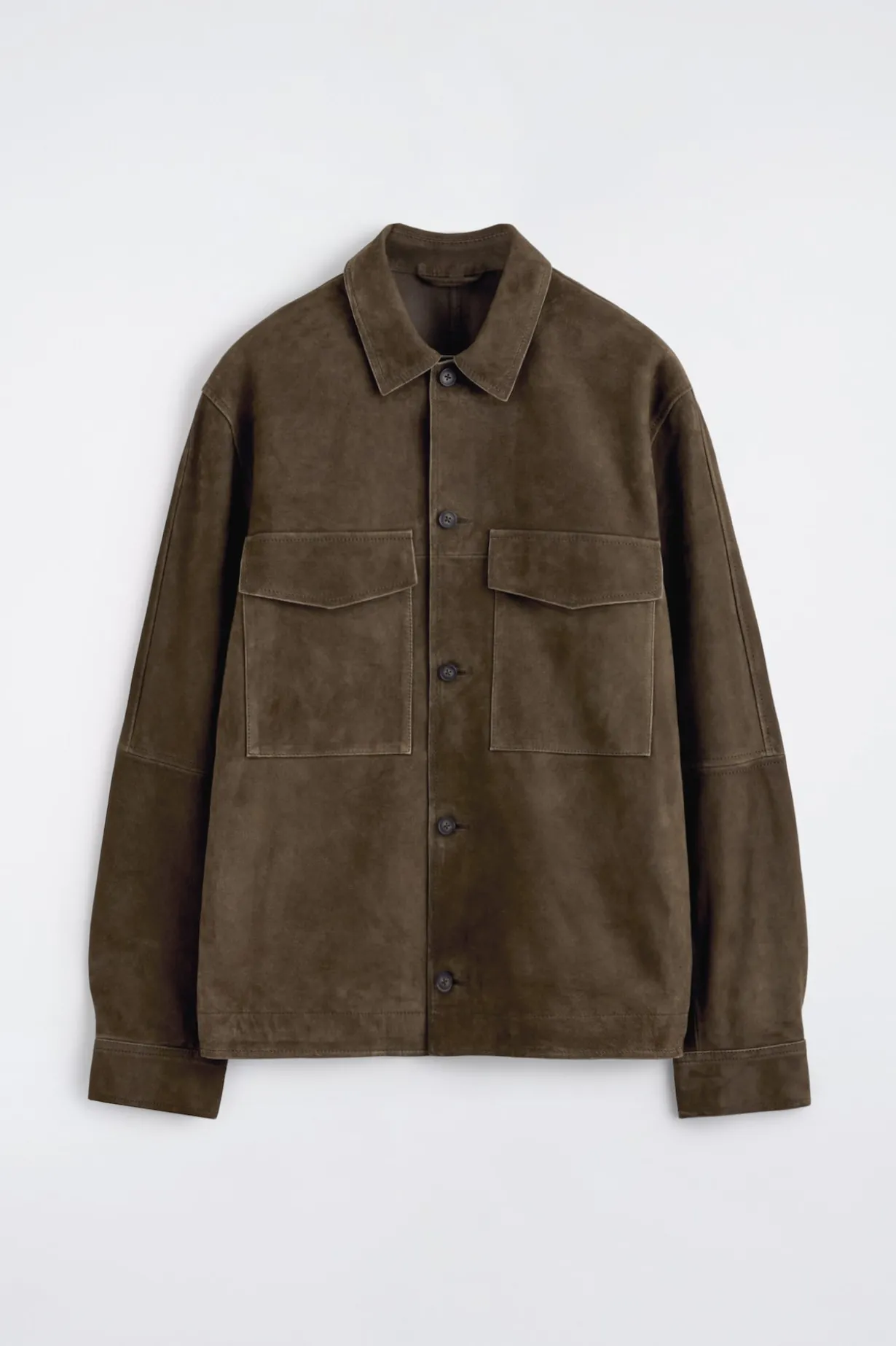 TRUCKERJACKE AUS VELOURSLEDER