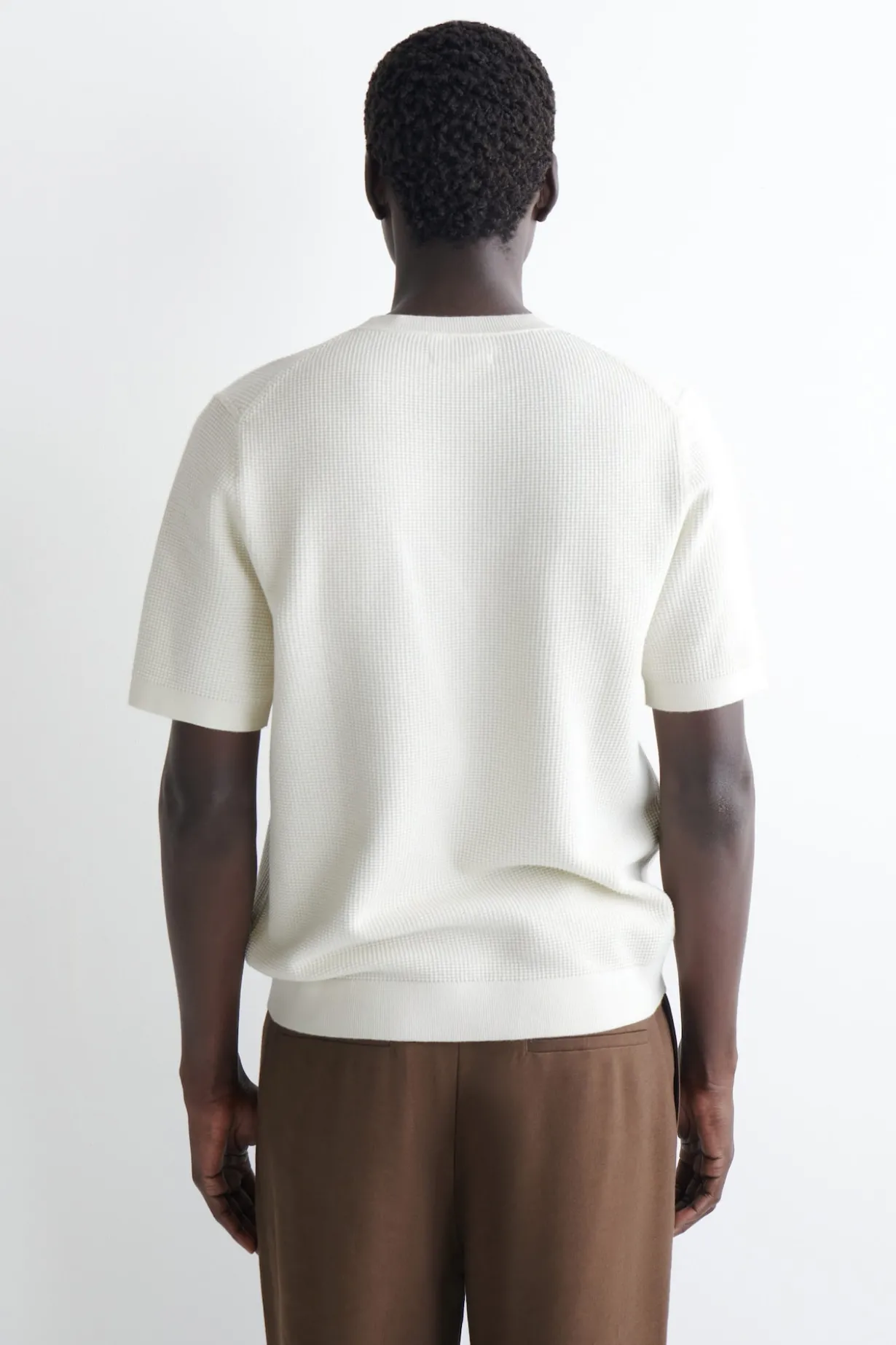 T-SHIRT AUS BAUMWOLLE IN WAFFELOPTIK