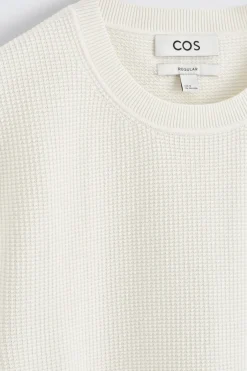 T-SHIRT AUS BAUMWOLLE IN WAFFELOPTIK