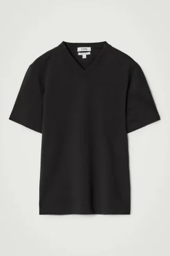 T-SHIRT AUS BAUMWOLLE MIT V-AUSSCHNITT