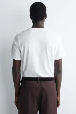 T-SHIRT AUS GEBÜRSTETER BAUMWOLLE