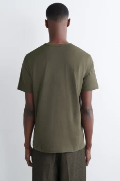T-SHIRT AUS GEBÜRSTETER BAUMWOLLE