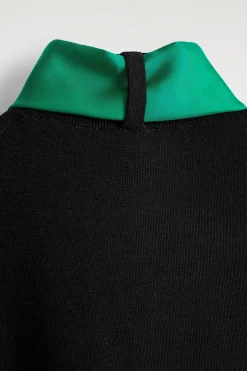 T-SHIRT AUS MERINOWOLLE MIT SCHALDETAIL