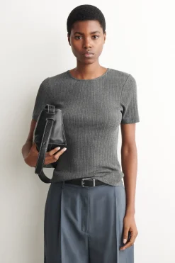 T-SHIRT AUS POINTELLE-STRICK