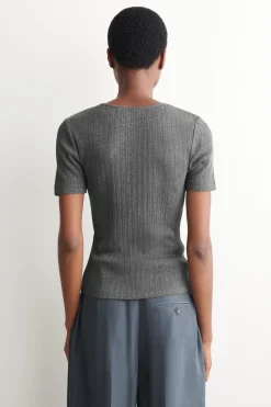 T-SHIRT AUS POINTELLE-STRICK