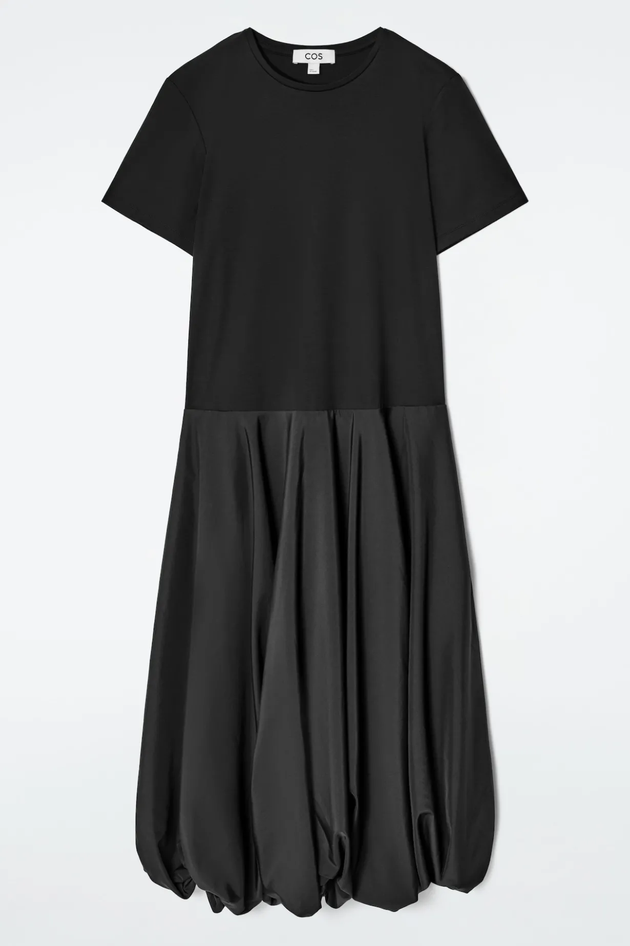 T-SHIRT-KLEID MIT BALLONSAUM