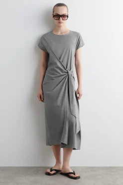 T-SHIRT-KLEID MIT WICKELFRONT