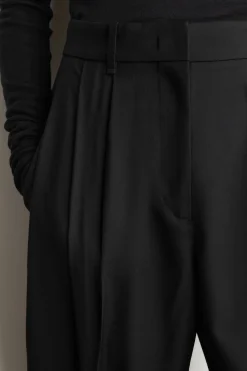 TULPENHOSE AUS WOLL-MIX MIT FALTEN