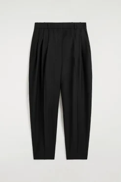 TULPENHOSE AUS WOLL-MIX MIT FALTEN