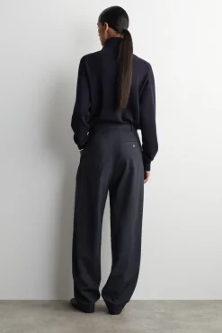 TULPENHOSE AUS WOLL-MIX MIT FALTEN