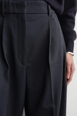 TULPENHOSE AUS WOLL-MIX MIT FALTEN