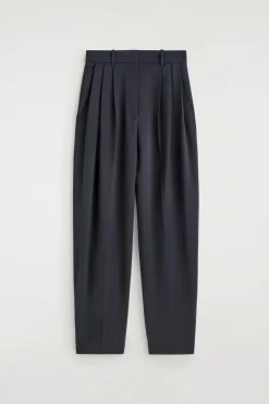 TULPENHOSE AUS WOLL-MIX MIT FALTEN