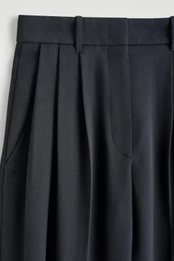 TULPENHOSE AUS WOLL-MIX MIT FALTEN