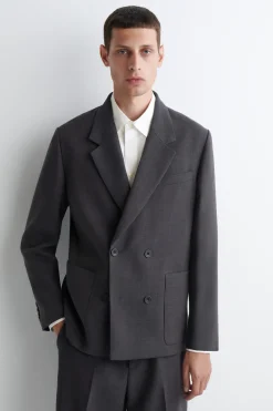 UNSTRUKTURIERTER BLAZER AUS WOLL-MIX