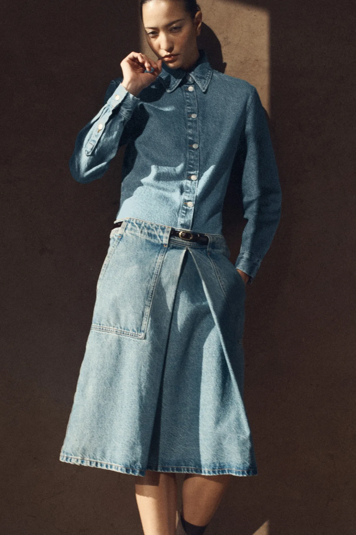 UTILITY-ROCK AUS DENIM IN A-LINIE