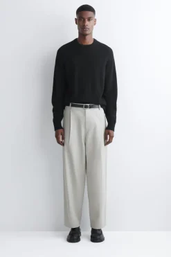 VERKÜRZTE BAUMWOLLHOSE MIT GERADEM BEIN
