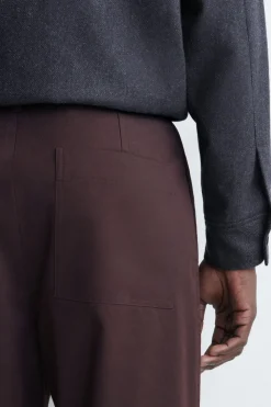 VERKÜRZTE BAUMWOLLHOSE MIT GERADEM BEIN