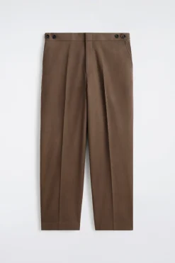 VERKÜRZTE HOSE AUS BAUMWOLLE MIT GERADEM BEIN