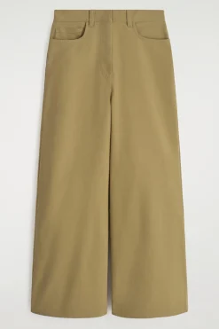 VERKÜRZTE HOSE AUS BAUMWOLLE MIT WEITEM BEIN