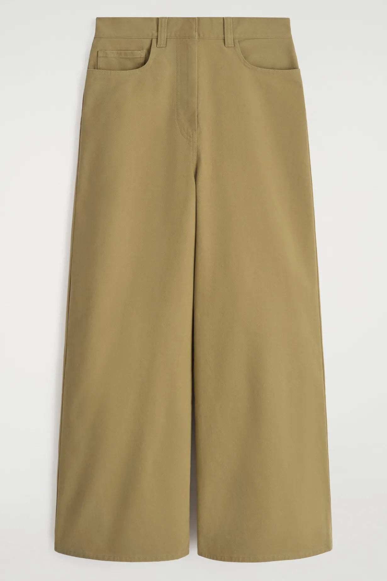 VERKÜRZTE HOSE AUS BAUMWOLLE MIT WEITEM BEIN
