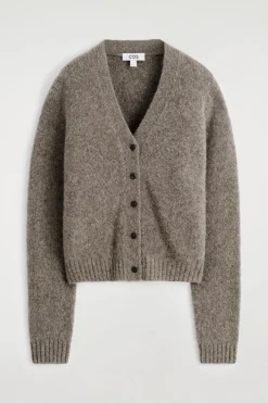 VERKÜRZTE STRICKJACKE AUS ALPAKA-MIX