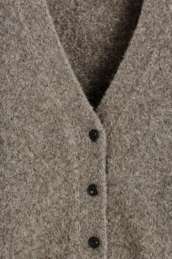 VERKÜRZTE STRICKJACKE AUS ALPAKA-MIX