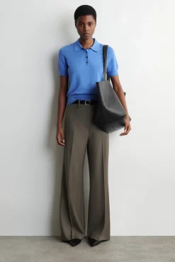 VERKÜRZTES POLOSHIRT AUS WOLL-MIX
