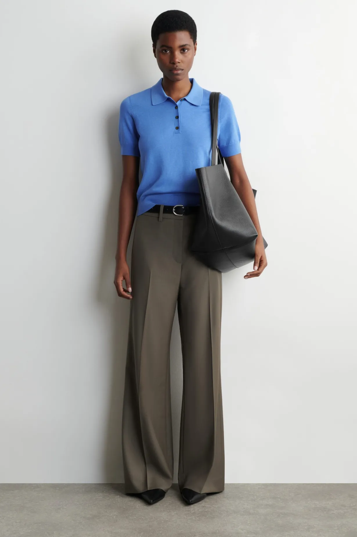 VERKÜRZTES POLOSHIRT AUS WOLL-MIX