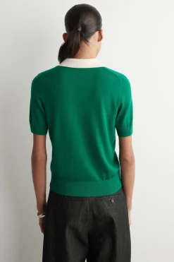 VERKÜRZTES POLOSHIRT AUS WOLL-MIX