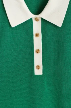 VERKÜRZTES POLOSHIRT AUS WOLL-MIX