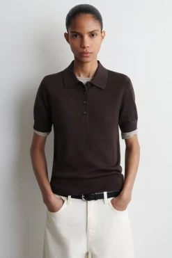 VERKÜRZTES POLOSHIRT AUS WOLL-MIX