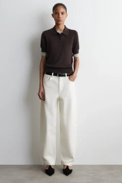 VERKÜRZTES POLOSHIRT AUS WOLL-MIX