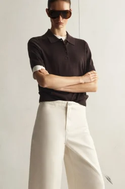 VERKÜRZTES POLOSHIRT AUS WOLL-MIX