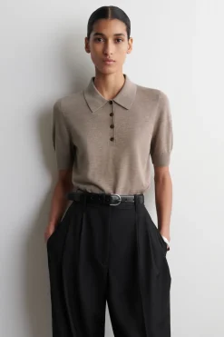 VERKÜRZTES POLOSHIRT AUS WOLL-MIX