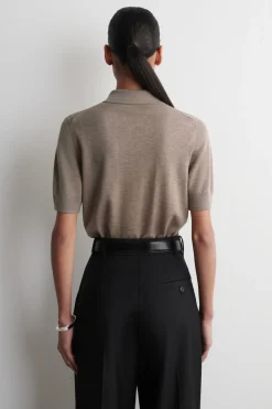 VERKÜRZTES POLOSHIRT AUS WOLL-MIX
