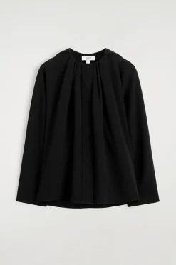 VOLUMINÖSE BLUSE MIT FALTEN