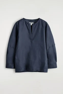 VOLUMINÖSE LEINENBLUSE