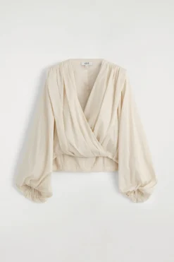 WICKELBLUSE MIT RAFFUNGEN